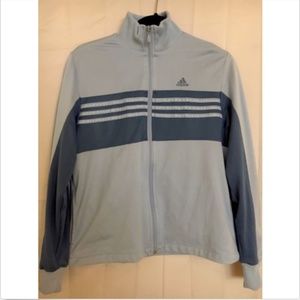 Women's ADIDAS Light Blue ZipJacket With 3 Stripes